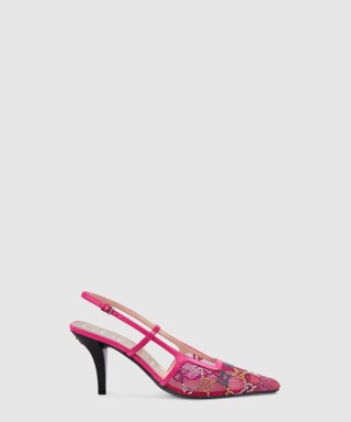 [GUCCI-구찌]크리스털 장식 메시 펌프스 751770