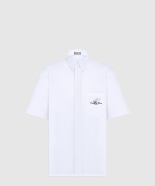 [DIOR-디올]Christian Dior Couture 은방울꽃 자수 반소매 셔츠 493C5