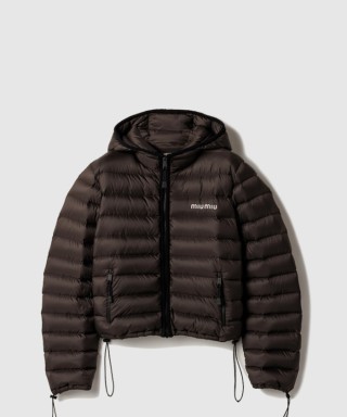 [MIUMIU-미우미우]라이트 퐁제 다운 후드 재킷 ML1346