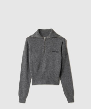 [MIUMIU-미우미우]캐시미어 하프 지퍼 스웨터 MMLB47