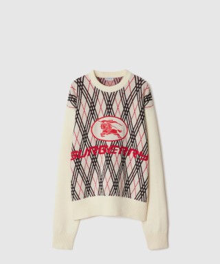 [BURBERRY-버버리]아가일 체크 울 블렌드 스웨터 81105541