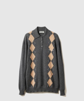 [MIUMIU-미우미우]캐시미어 니트 폴로 셔츠 MML973