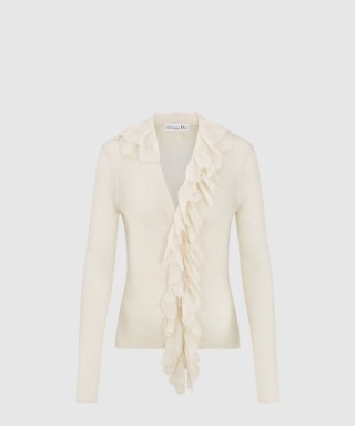 [DIOR-디올]가디건 & 탈착식 루싱 칼라 554G1