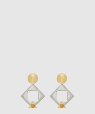 [SAINT LAURENT-생로랑]레진과 메탈 소재의 기하학적인 이어링 792033