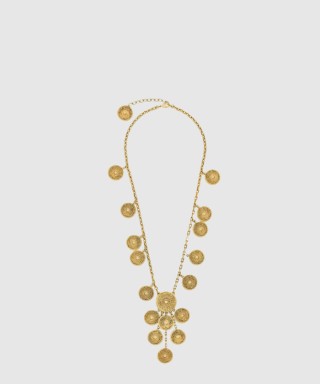 [SAINT LAURENT-생로랑]메탈 참 네크리스 820040