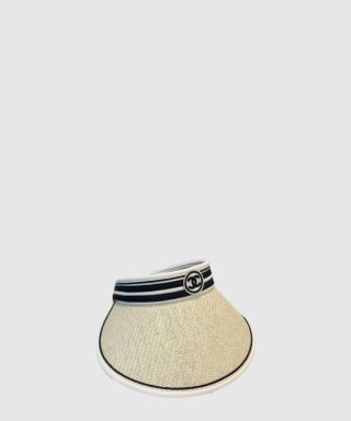 [CHANEL-샤넬]로고 바이저 캡 AA8268