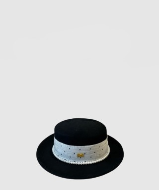 [MIUMIU-미우미우]평면 고리 펠트 모자 5HC989