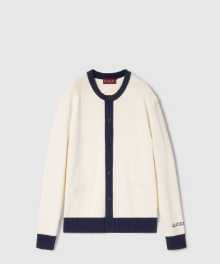 [GUCCI-구찌]인타르시아가 있는 코튼 니트 가디건 814520