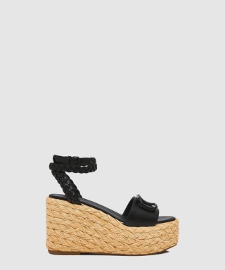 [VALENTINO-발렌티노]로고 웨지 에스파드릴